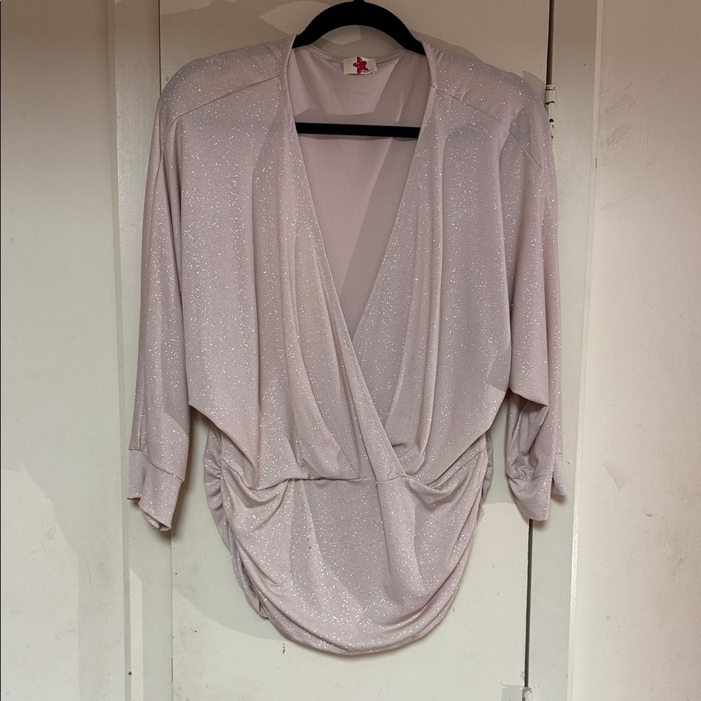 Elegant Women's Blouse in Sparkling Cream